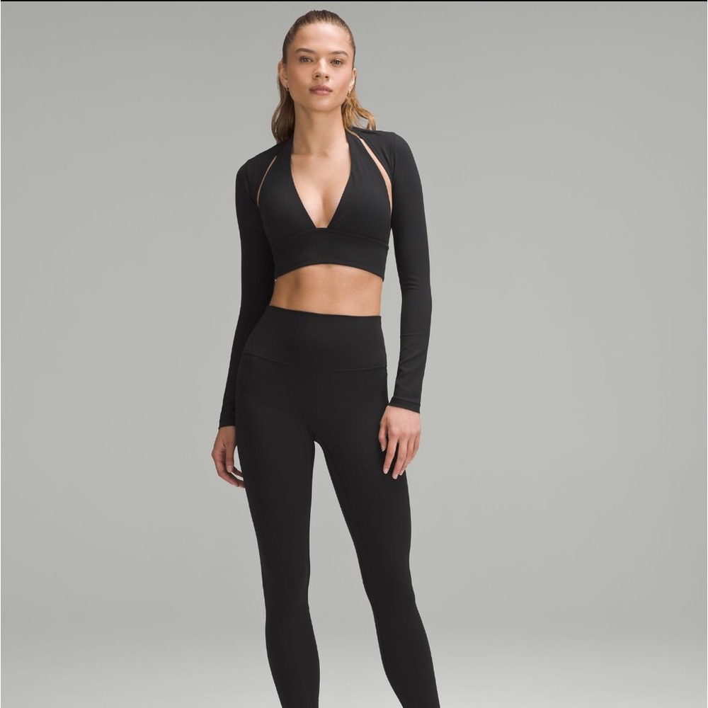 Lululemon Nulu Longsleeve yoga shrug in black